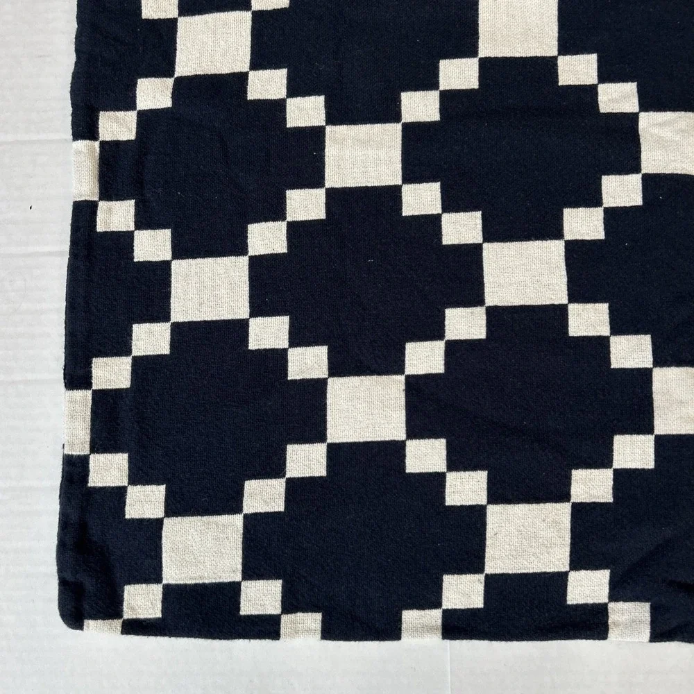 Schoolhouse Pillow Sham Winter + Summer Cotton Pillow Sham in Winter Summer Navy